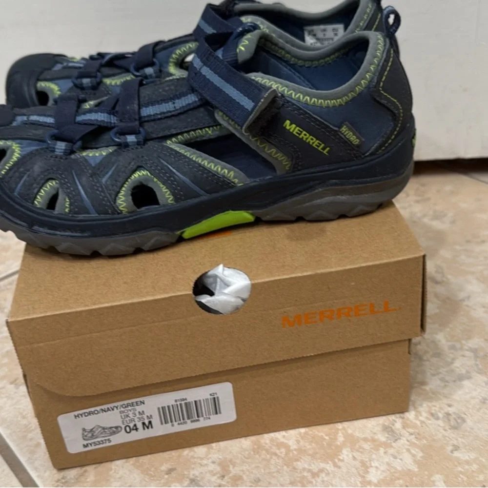 Merrell Kids' Blue and Green waterproof Sandals